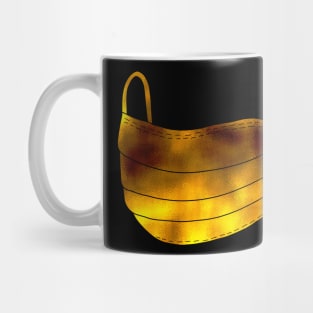 Shiny golden face mask Mug